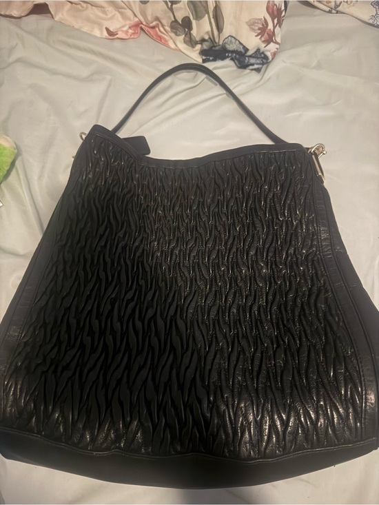 Coach Handbags - Black Textured Leather Shoulder Bag